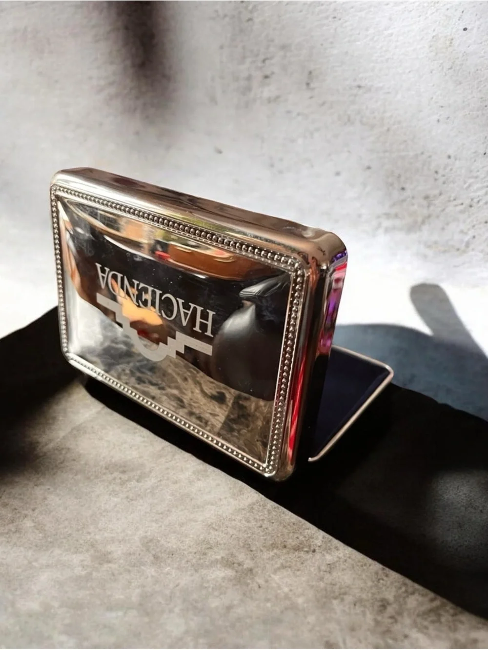 Hacienda silver plated non tarnished jewelry box by Sharidan company